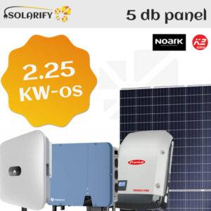 napelem rendszer 5db panel 2.25kw
