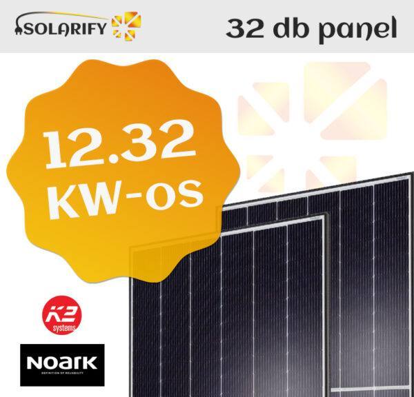 napelem rendszer 32db panel 12kw