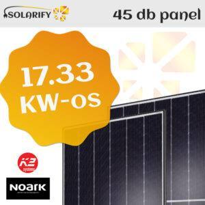 napelem rendszer 45db panel 17kw