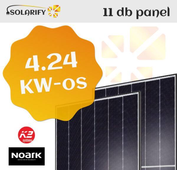 napelem rendszer 11db panel 4kw